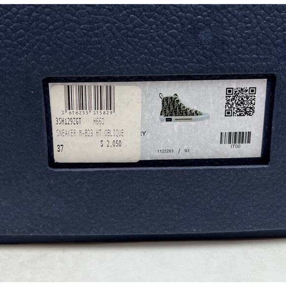 Size 37EU/5M - Dior b23 Oblique Olive Tapestry High Top Sneakers🫒Retail $2,050! - Picture 8 of 11